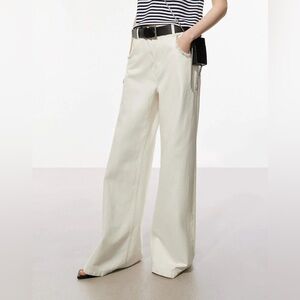 MO&Co White Wide Leg Jeans Baggy 29